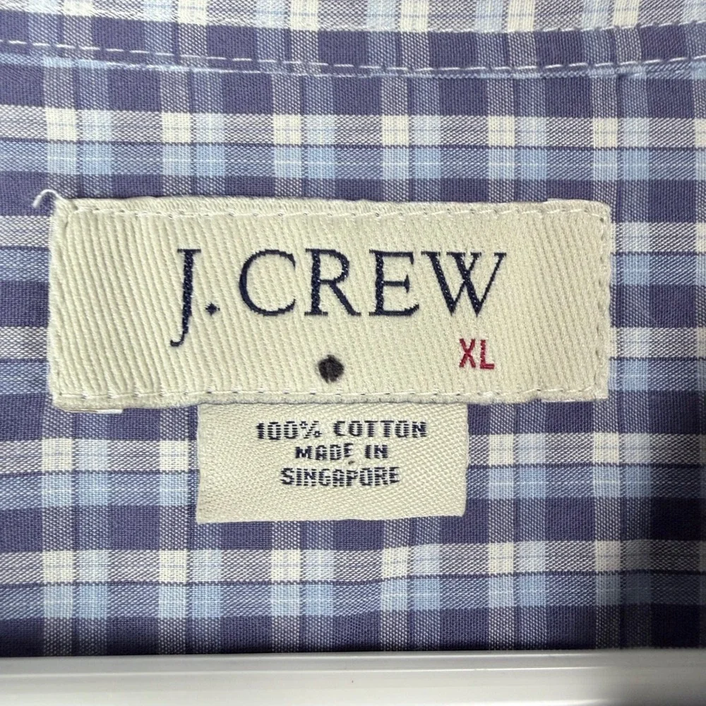 J Crew Mens Plaid Button Down Shirt Long Sleeve Casual 100% Cotton‎ XL Casual